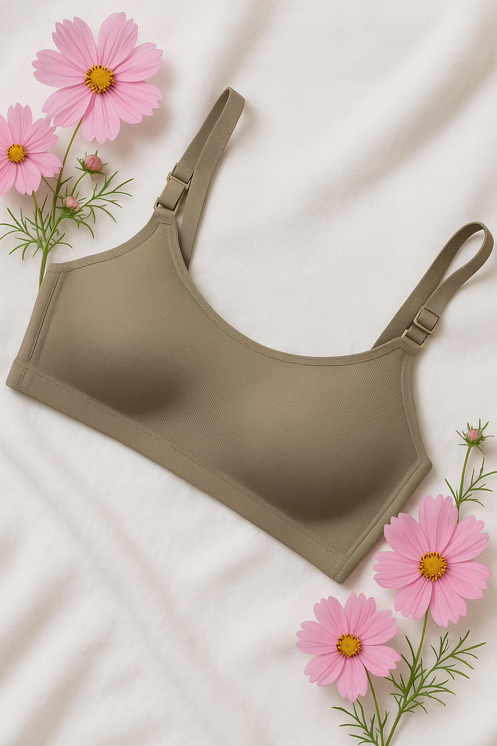 Wireless T-Shirt Bra with Adjustable Straps