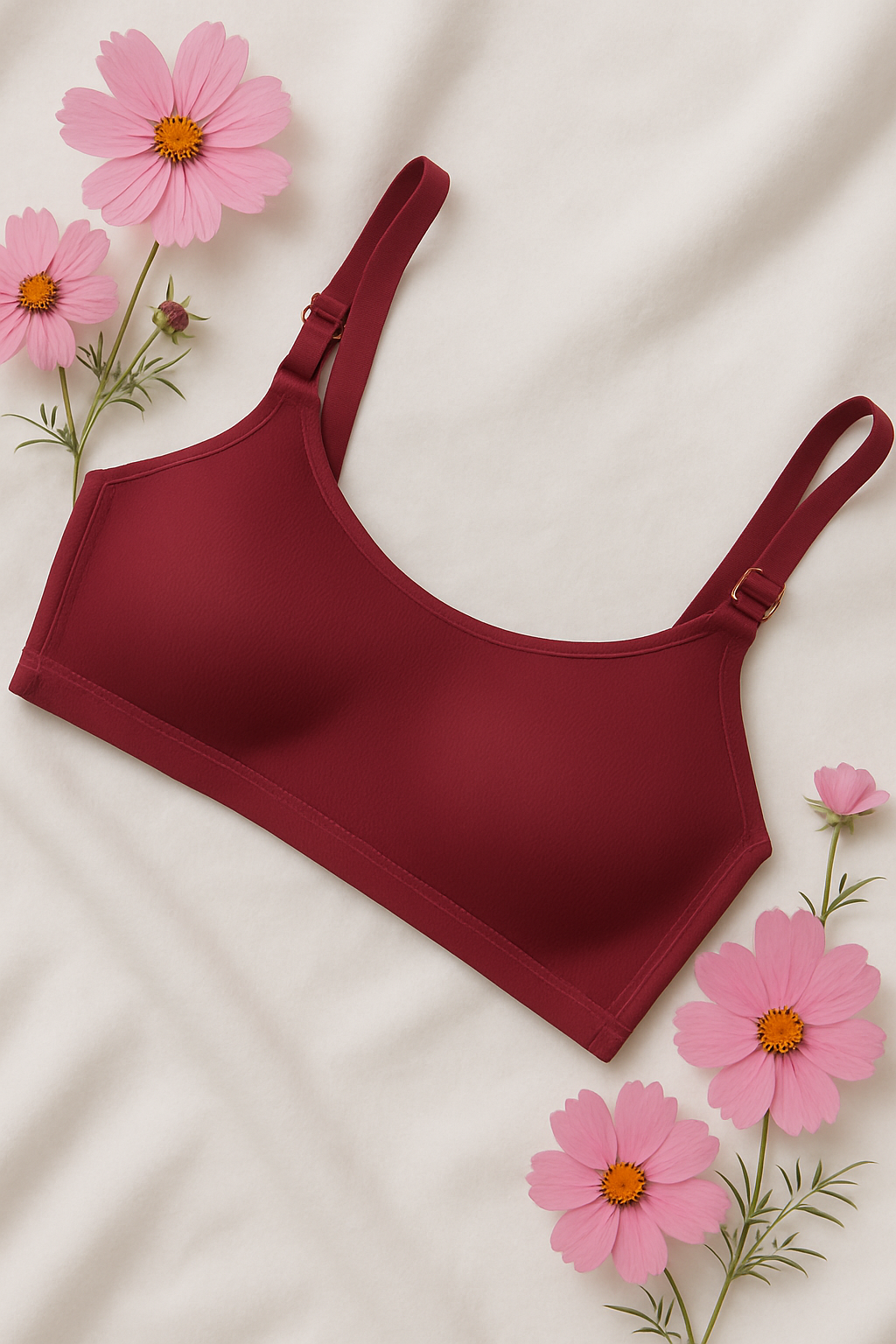 Wireless T-Shirt Bra with Adjustable Straps