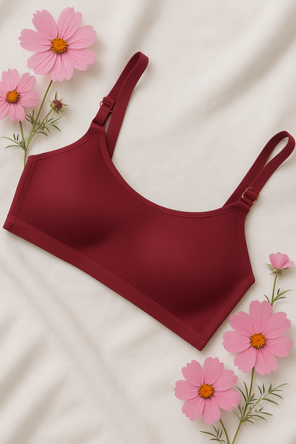 Wireless T-Shirt Bra with Adjustable Straps