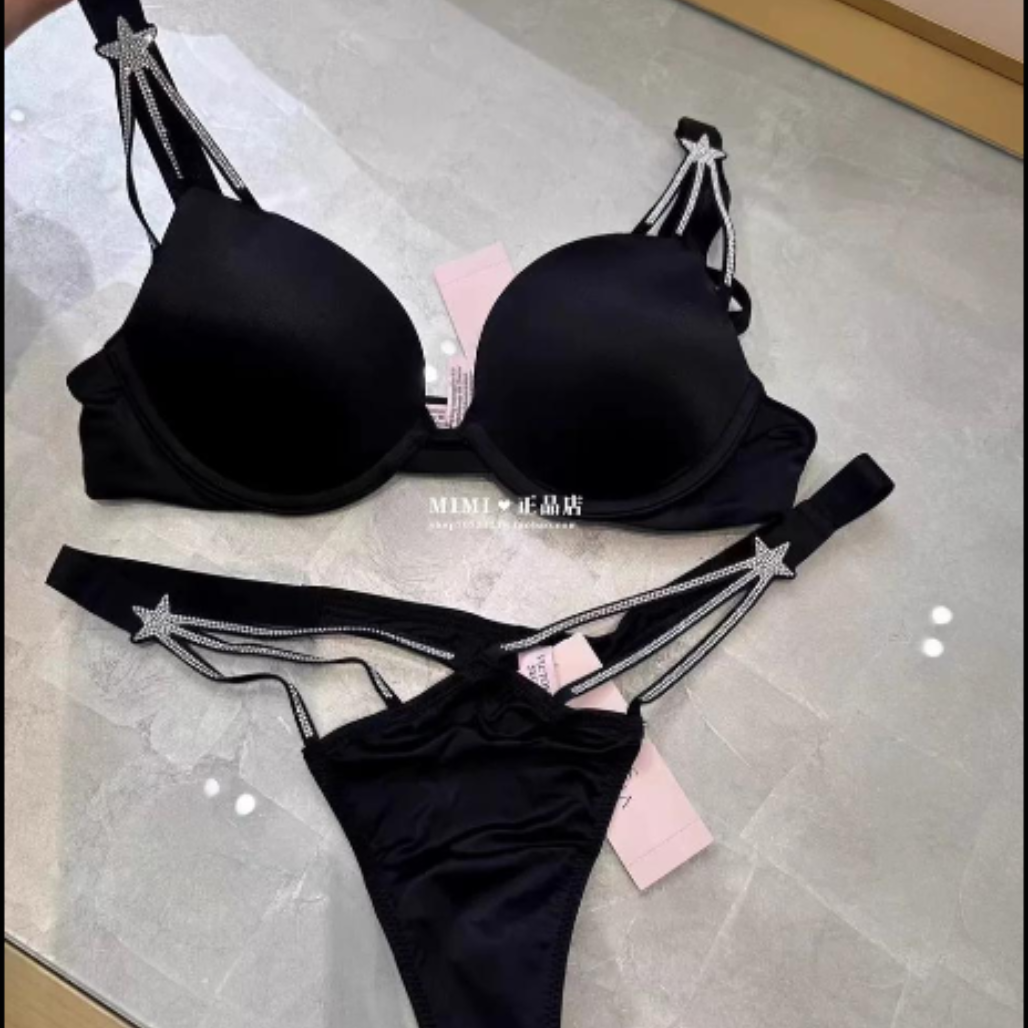 Women’s Star Stone Support Bra & Panties Set – Elegance with Perfect Support
