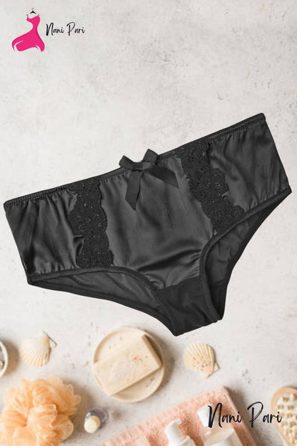 Women's Fancy Lace Design Silk Underwear
