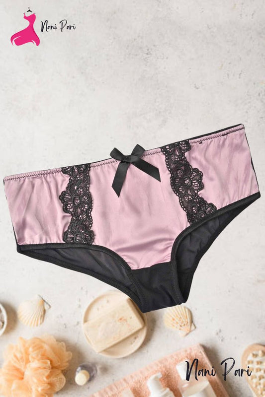 Women's Fancy Lace Design Silk Underwear