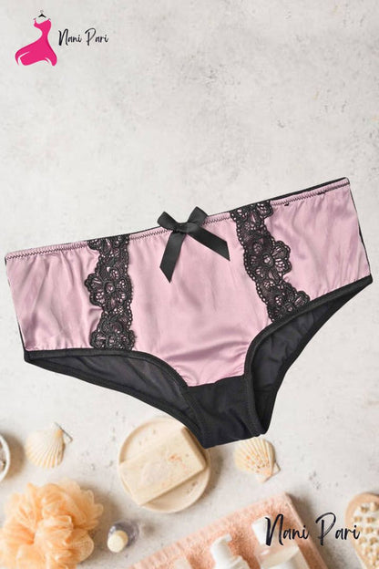 Women's Fancy Lace Design Silk Underwear
