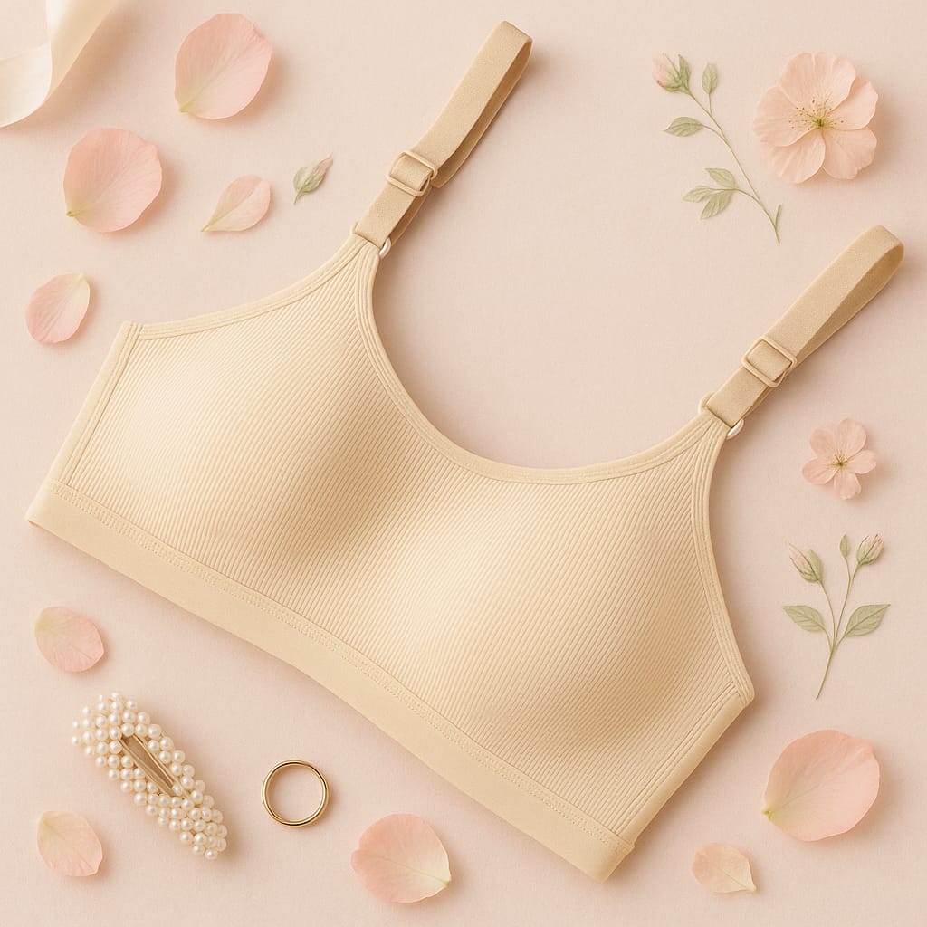 Wireless T-Shirt Bra with Adjustable Straps