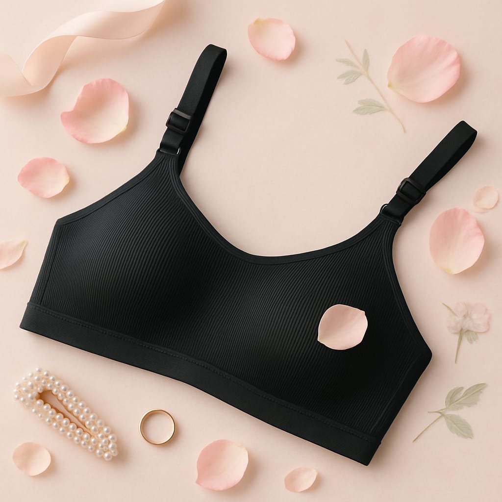 Wireless T-Shirt Bra with Adjustable Straps