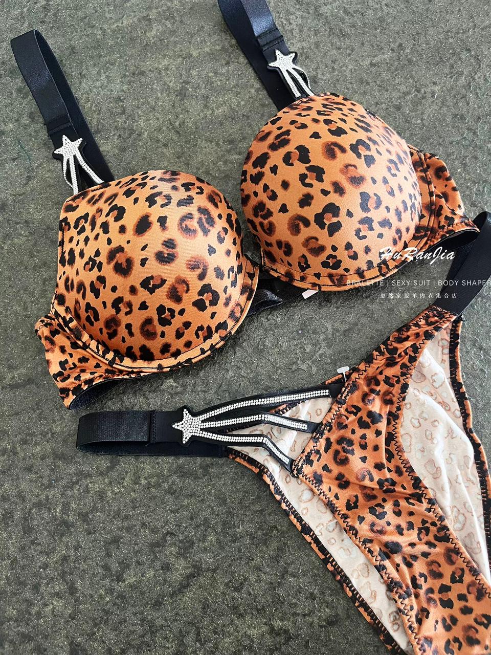 Women’s Star Stone Support Bra & Panties Set – Elegance with Perfect Support