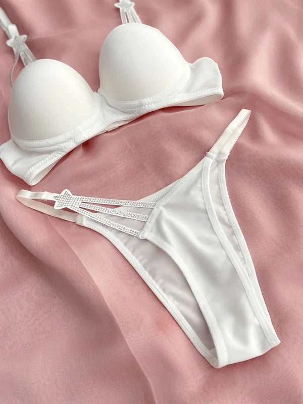 Women’s Star Stone Support Bra & Panties Set – Elegance with Perfect Support